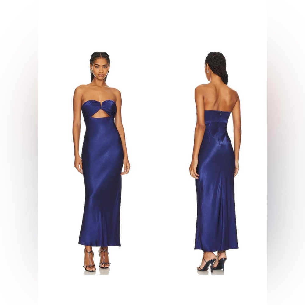 Shona Joy Midnight Blue Arienzo Strapless Dress